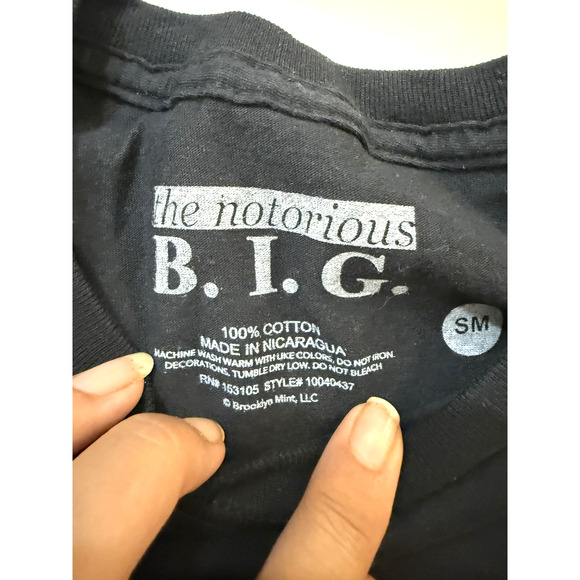 The Notorious B.I.G. Shirt Mens Small Black Trust Nobody Graphic Biggie Smalls - Picture 3 of 6